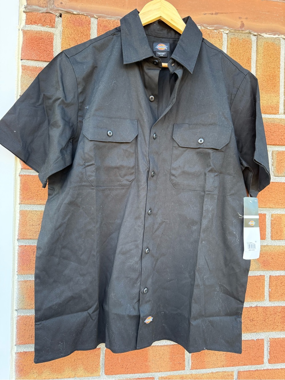 Dickies Black Button shirt M NWT
